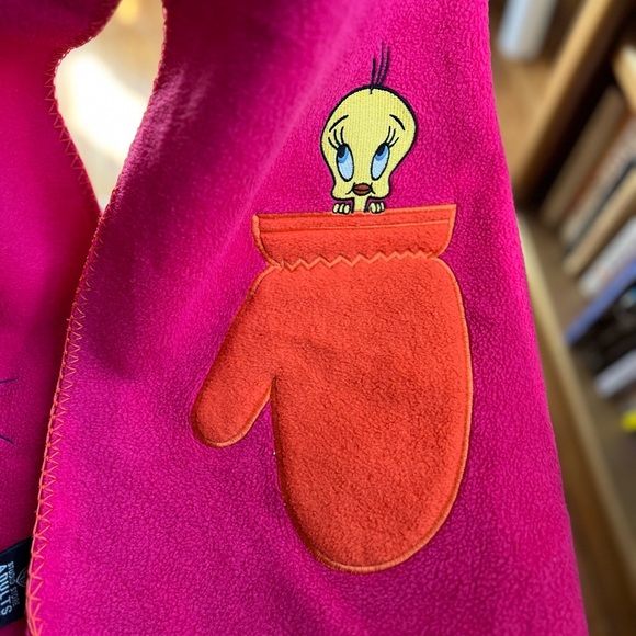 Vintage Warner Bros Looney Tunes Tweety & Sylvester Fleece Scarf – Studio Store - Picture 4 of 8